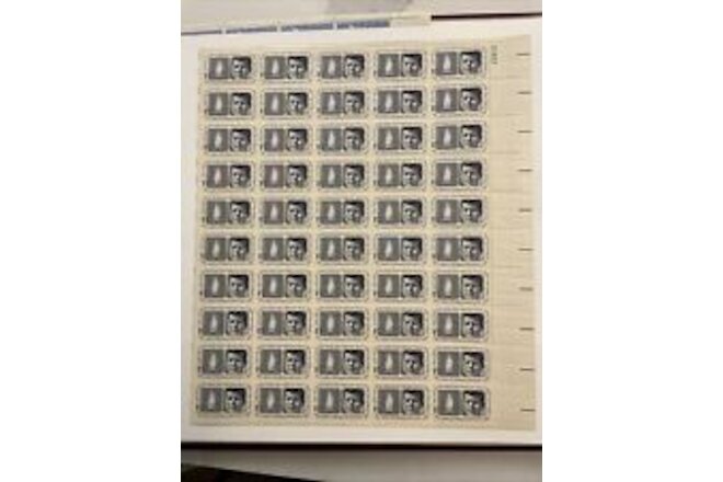 John F. Kennedy 35th President Vintage Sheet Of 50 Stamps 60 Years Old!
