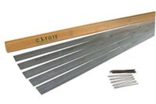5 Piece Steel Home Kit Galvanized Edging with 15 Plated Edge Pins, 4" Height
