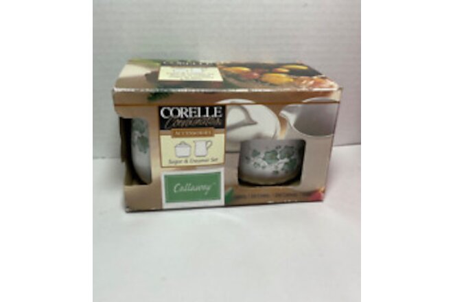 Corelle Coordinates Callaway Sugar & Creamer Set 2001 New In Box