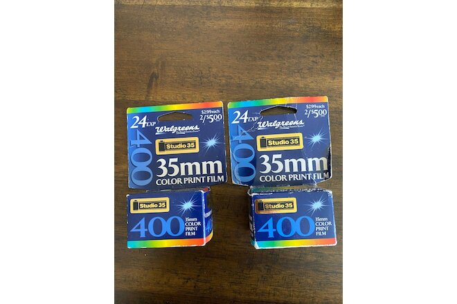 Walgreens 400 Film Color 35mm 24 Exp. Expired 2007 (2) Packs