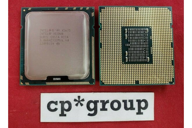 LOT OF 2 Intel Xeon X5675 3.06GHz 12MB LGA1366 6-Core CPU Processor SLBYL