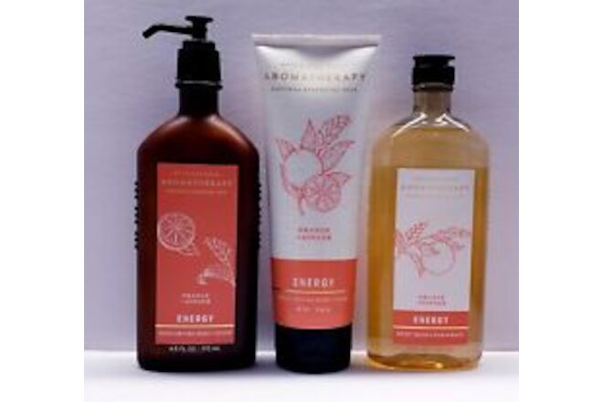 Bath & Body Works Aromatherapy ORANGE-GINGER Body Wash, Body Lotion, Body Cream