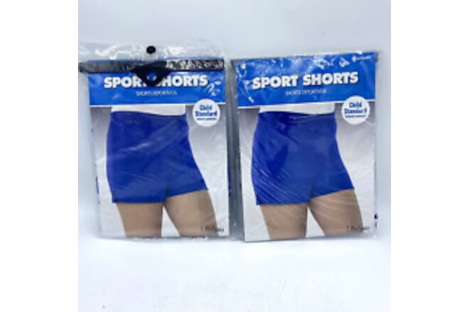 Lot Of 2 Amscan Child's Blue Sports Shorts Size Child Standard Novelty NEW
