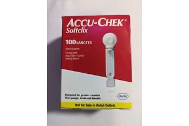 Accu-Chek Softclix Lancets for Glucose Testing (Pack of 100) X 8 (800 Lancets)