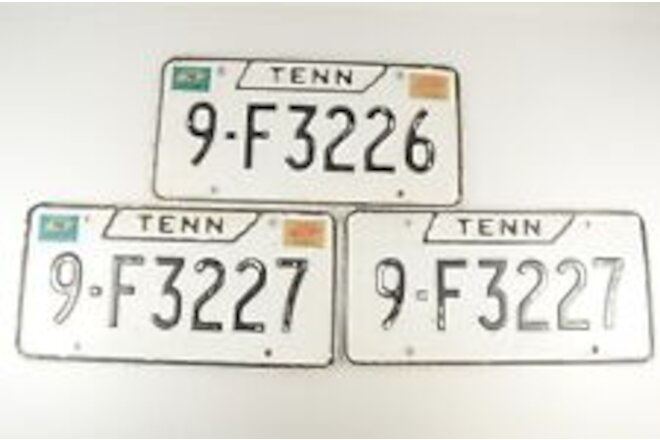 1971 Tennessee Blount County License Plate Set - Pair & Sequential 75 76 Decals