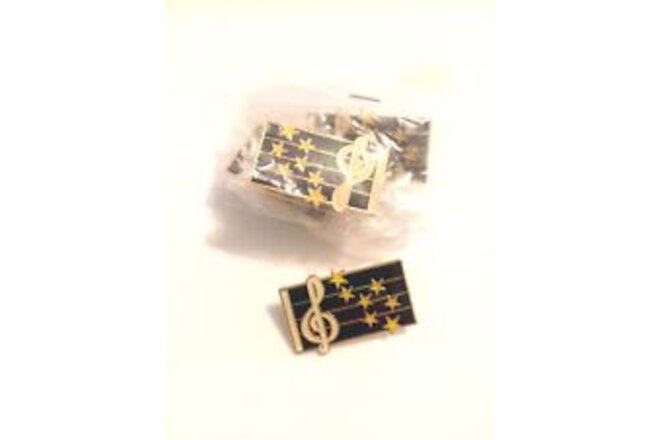 Symbol Music Musician Pin Note Band Lapel Hat Lot of Five New