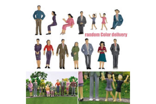 Model Railway 14pcs G scale Figures 1:25 Seated People 12 Different Poses