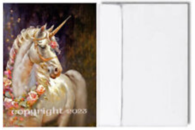 Unicorn Horse Greeting Card hand-crafted