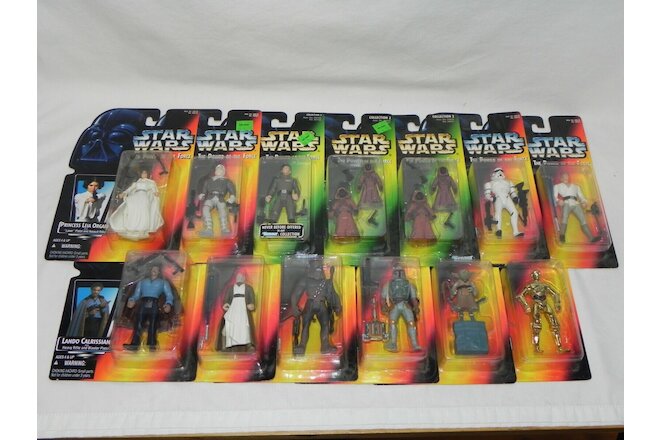 Lot 13 All Different Star Wars Power of the Force Sealed Action Figure 1995 1996