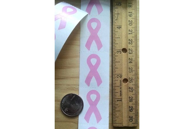 ~~50~~ BREAST CANCER AWARENESS PINK RIBBON STICKERS