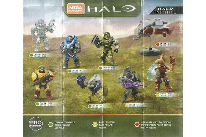 FULL SET LOT of 8 - MEGA CONSTRUX Halo: Infinite Series Wave 2 Blind Bag Figures