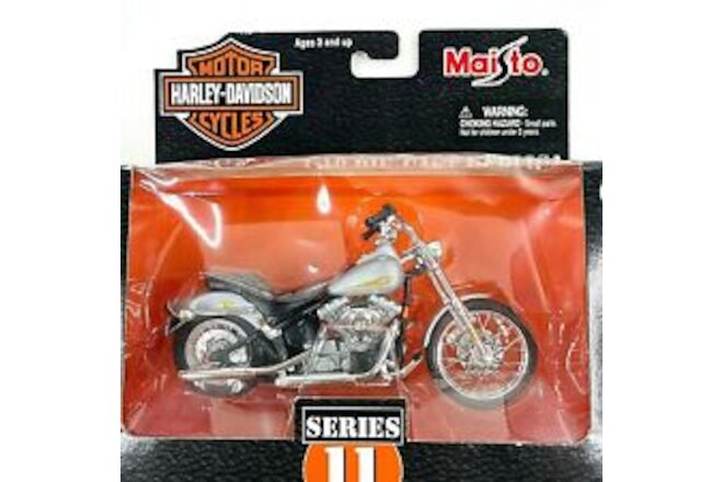 Vtg Harley Davidson Maisto FXST 2001 Softail Standard 1:18 Series 11 Motorcycle