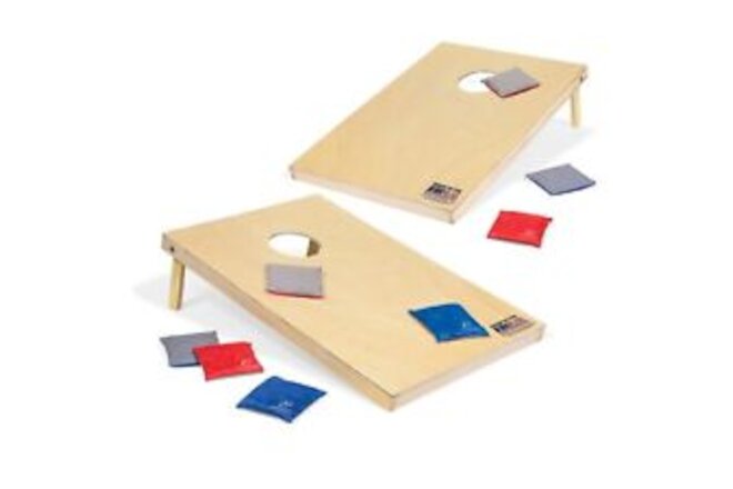 Solid Wood Foldable Bean Bag Toss Cornhole Board Game Set W/Carry Bag Outdoor