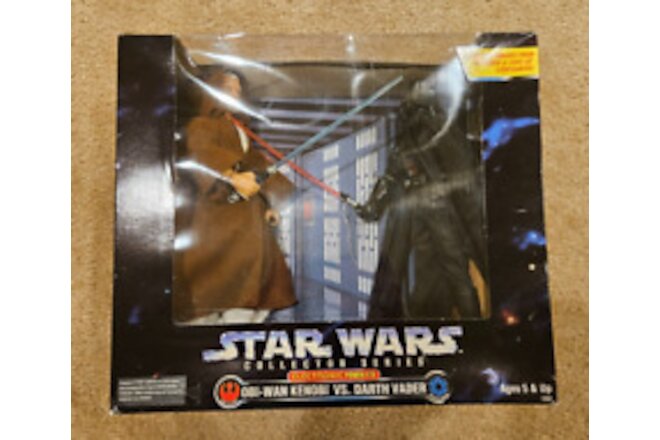 Star Wars Collector Series Electronic Obi Wan Kenobi vs Darth Vader 12 inch MIB