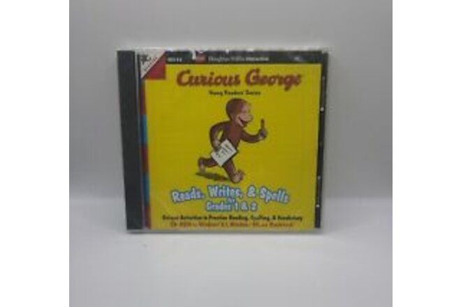 CURIOUS GEORGE READS, WRITES, & SPELLS GRADES 1 &2 FOR MAC/WINDOWS CD-ROM SEALED
