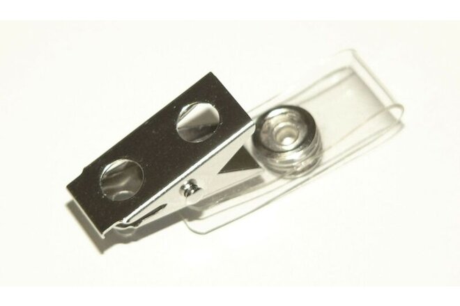 500 ID Badge Clips -  Clear Vinyl Strap - Badge Holders "FREE SHIPPING"