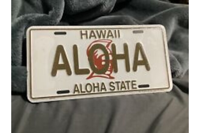 License Plate, Hawaii, Embossed Letters New In The Factory Sealed Wrapper