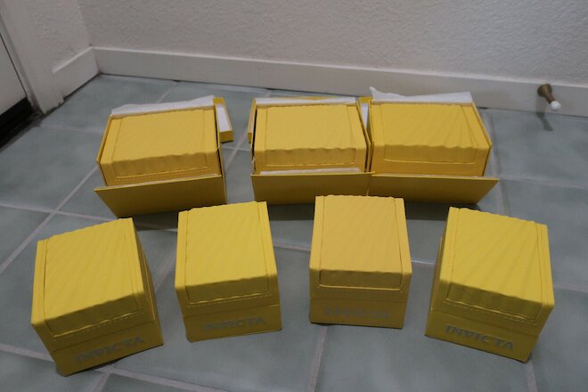 Invicta Yellow Box Large & Small Lot of 7