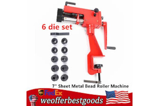 7 in Bead Roller Sheet Metal Forming Steel Bender bead roller former Manual Tool