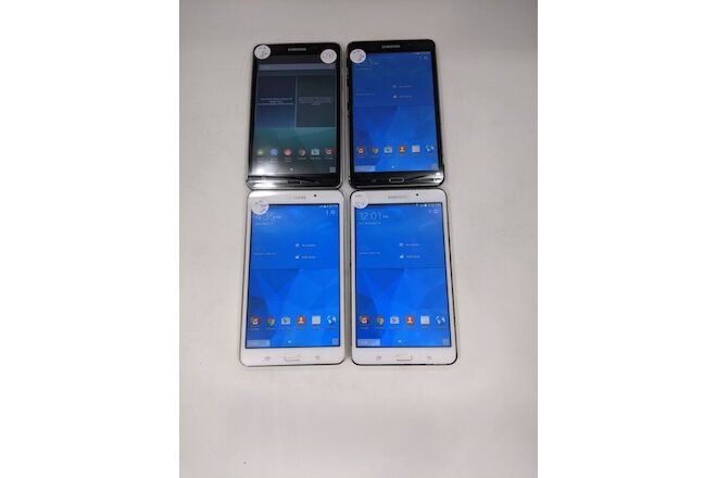 Lot of 4 Samsung Galaxy Tab 4 T230NU 8 GB WiFi Poor Condition Check IMEI