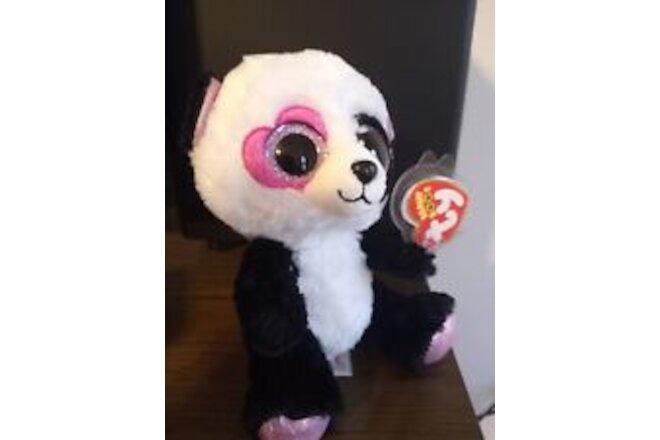 Ty Beanie Boo's "" Mandy" The Panda, 6" (Valentines Exclusives) MWMTs