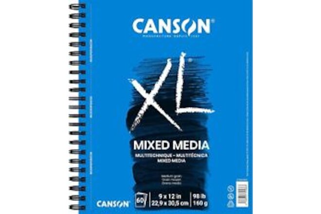 Canson XL Series Mixed Media Pad, Side Wire, 9x12 inches, 60 Sheets