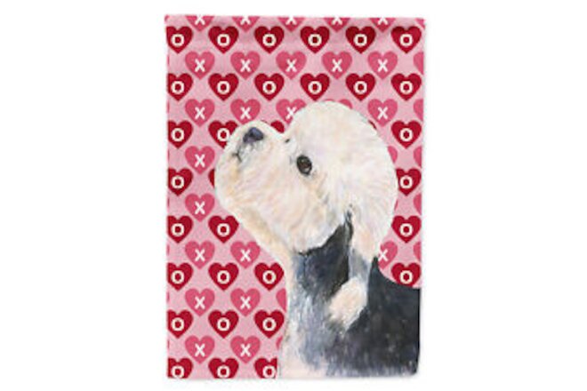Dandie Dinmont Terrier Hearts Love Valentine's Day Flag Garden Size SS4503GF