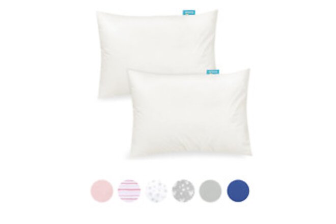 100% Cotton Baby Kid Pillowcase Washable Travel Pillowcase 2 Pack Multi-Color