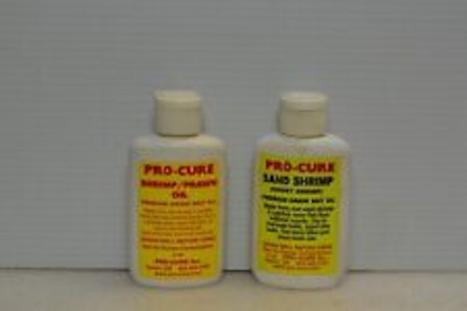 Pro-Cure Bait scent Oil - Shrimp & Prawn / Sand shrimp Lot of 2 bottles