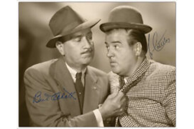 ABBOTT AND COSTELLO 1940/50's Hit Comedy Film/TV Stars 8x10 Photo Autographs RP