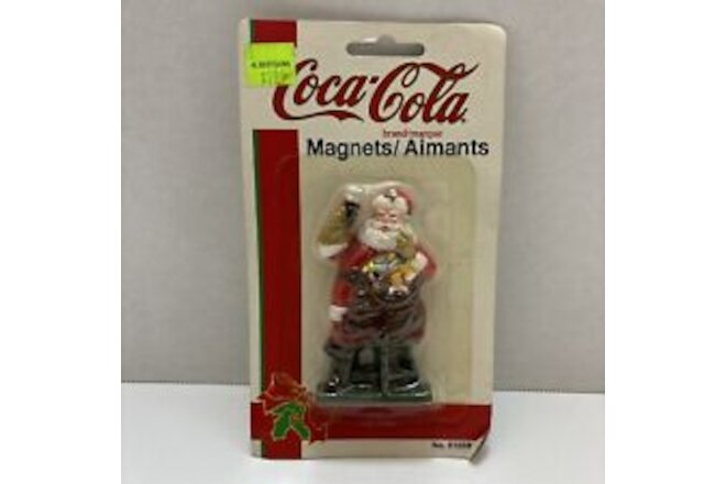Vintage Coca Cola Christmas Magnet 1995 with Santa Claus Collectible Decor