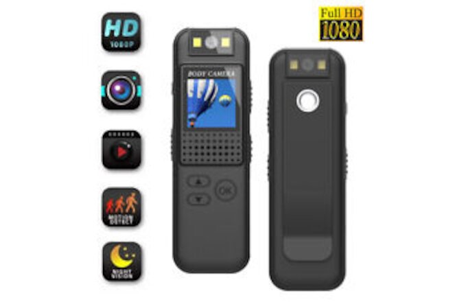 1080P Mini Clip Camera Video Audio Recorder Police Body Camera Sport Camcorder