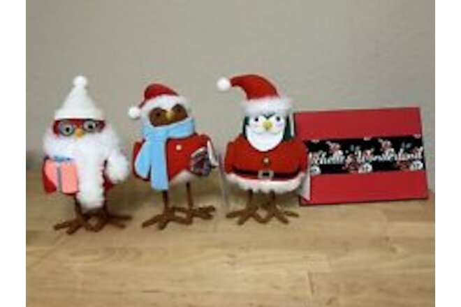 2023 Target Christmas 3pc Featherly Friends Fabric Bird Figurine Set  Wondershop