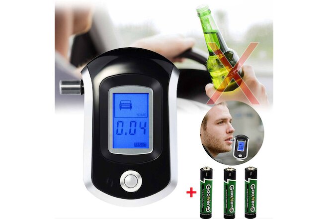 Advance Police Digital Breath Alcohol Tester LCD Breathalyzer Detector Analyzer