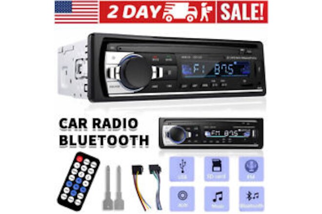 Car MP3 player bluetooth Stereo Audio Radio In-Dash FM Aux Input Receiver SD USB
