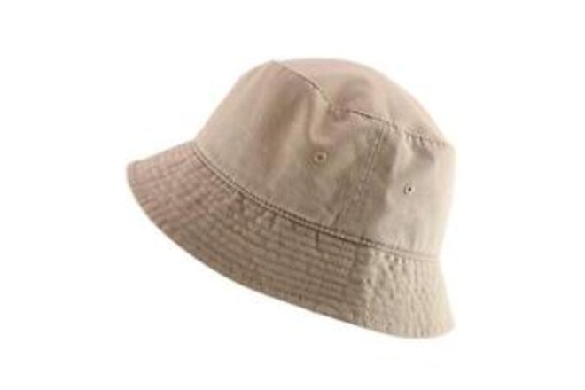 Oversized Big Size Men's Cotton Bucket Hat X-Large-XX-Large Khaki
