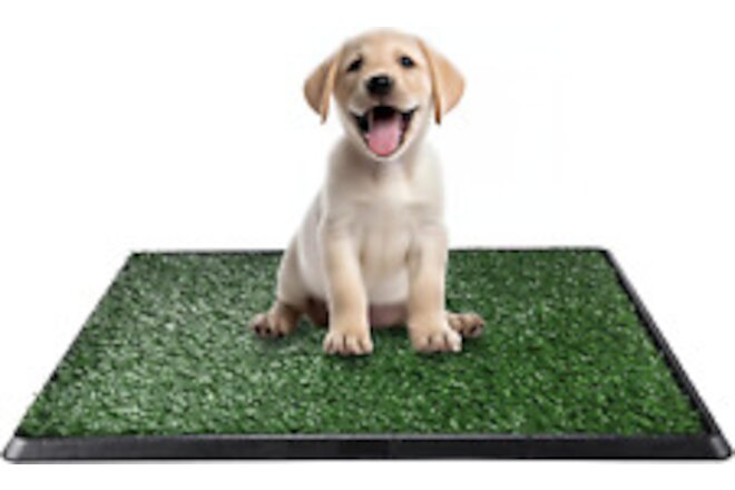 Dog Grass - Small Dog Grass Pad with Tray - Dog Pee Grass - Portable, Washable,