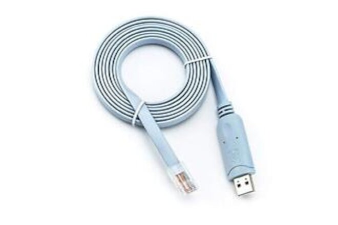 RoutersWholesale - FTDI USB Console Cable to RJ45 6 feet, LIGHT BLUE