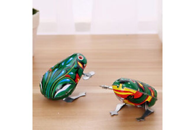 Clockwork Toys Animal Design Smooth Wind Up Toys Vintage Jumping Frog Classic