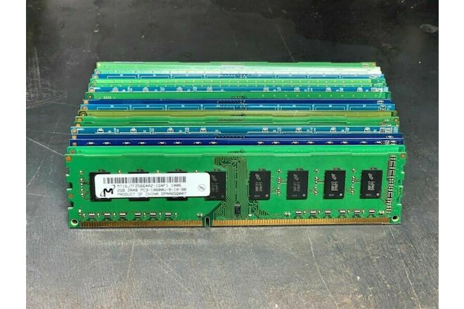 (Lot of 20) 2GB DDR3 PC3-10600 1333MHz Desktop RAM Memory Mix Major Brand