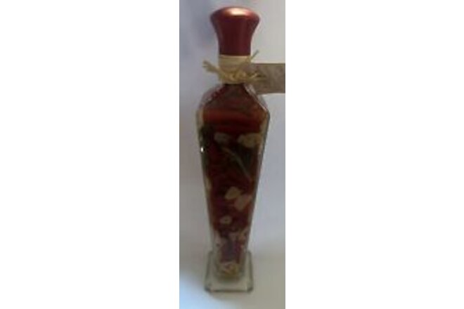 Art for the Table Chili Vinegar Mixed Vinegar Fax Sealed Glass Bottle 13” New