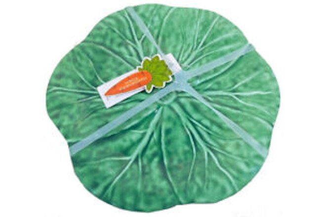 Gardeners Eden Spring Easter Green Cabbage Leaf Side Melamine App Plates Set of4