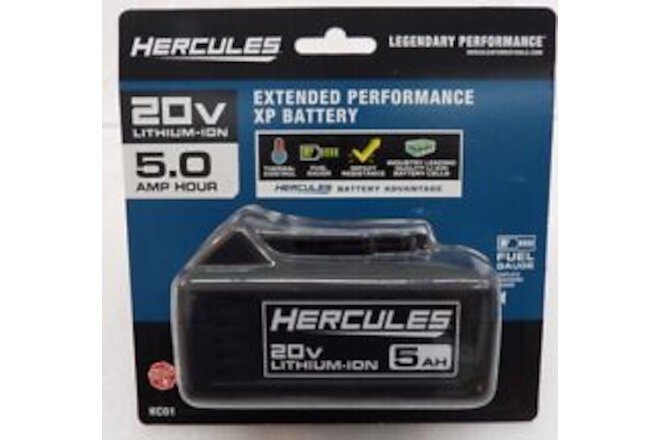 Hercules HC01 20V Lithium-Ion 5.0Ah Extended Performance XP Battery 57373