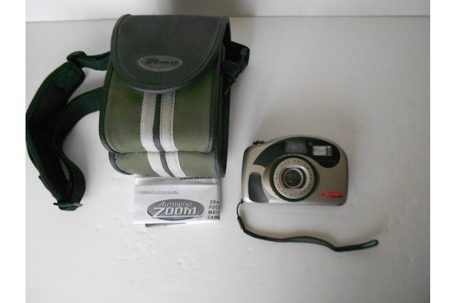 Kalimar Autowind Zoom 35mm Film Camera w/Targus case/strap/manual MINT FreeShip