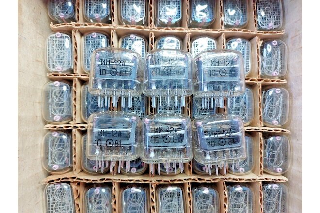 US Stock! 6pcs IN-12 NEW TESTED Nixie Tubes Same Date For Clock Kit OTK marked