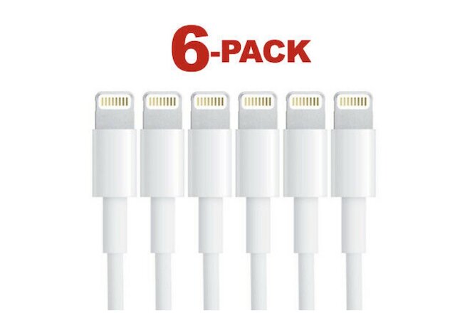 【6Pack 3ft】 Charging Cable Charger Cord For Apple iPhone12 11 XR X Xs MAX 8 7