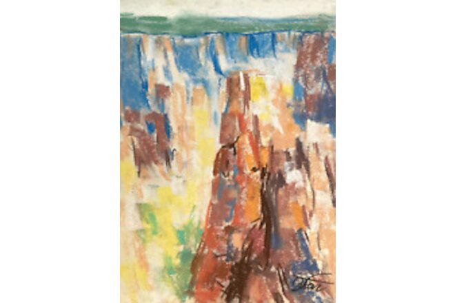 waterfall landscape Impressionist Pastel Painting Drawing Dorothy Laz Vig 08