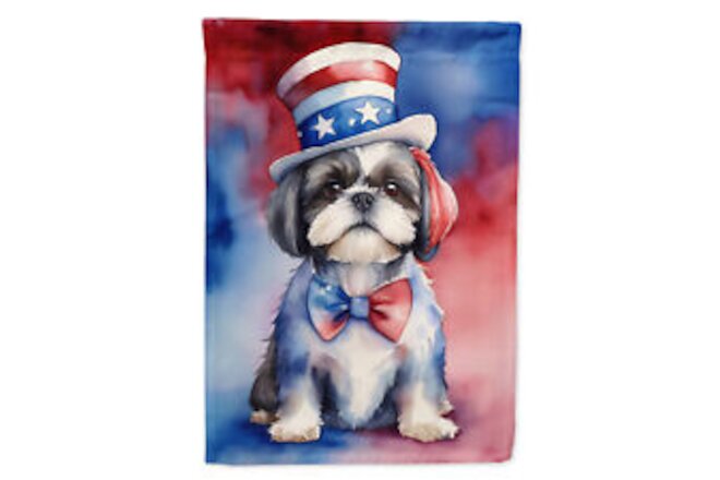 Shih Tzu Patriotic American Flag Canvas House Size DAC5803CHF