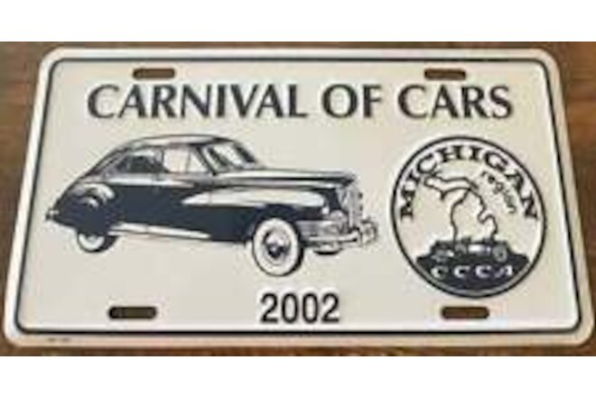 Carnival of Cars Booster License Plate CCCA Michigan Region Sedan Buick Packard