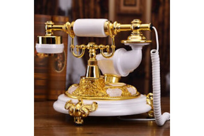 Old Fashioned Rotary Dial Phone Vintage Retro European Style Telephone Desktop